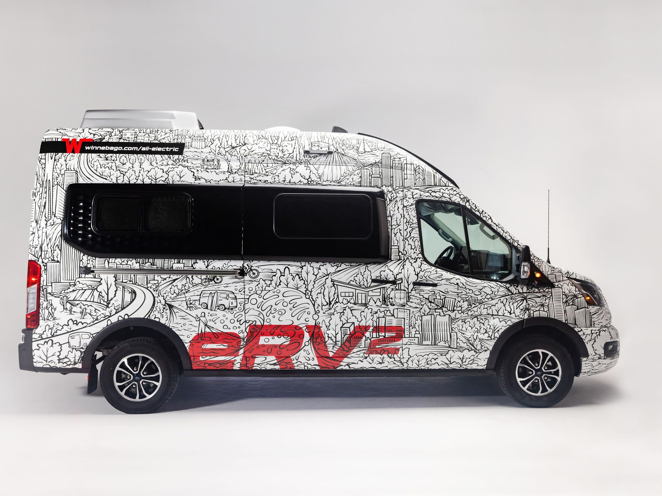 Winnebago's concept electric camper van, the eRV2.